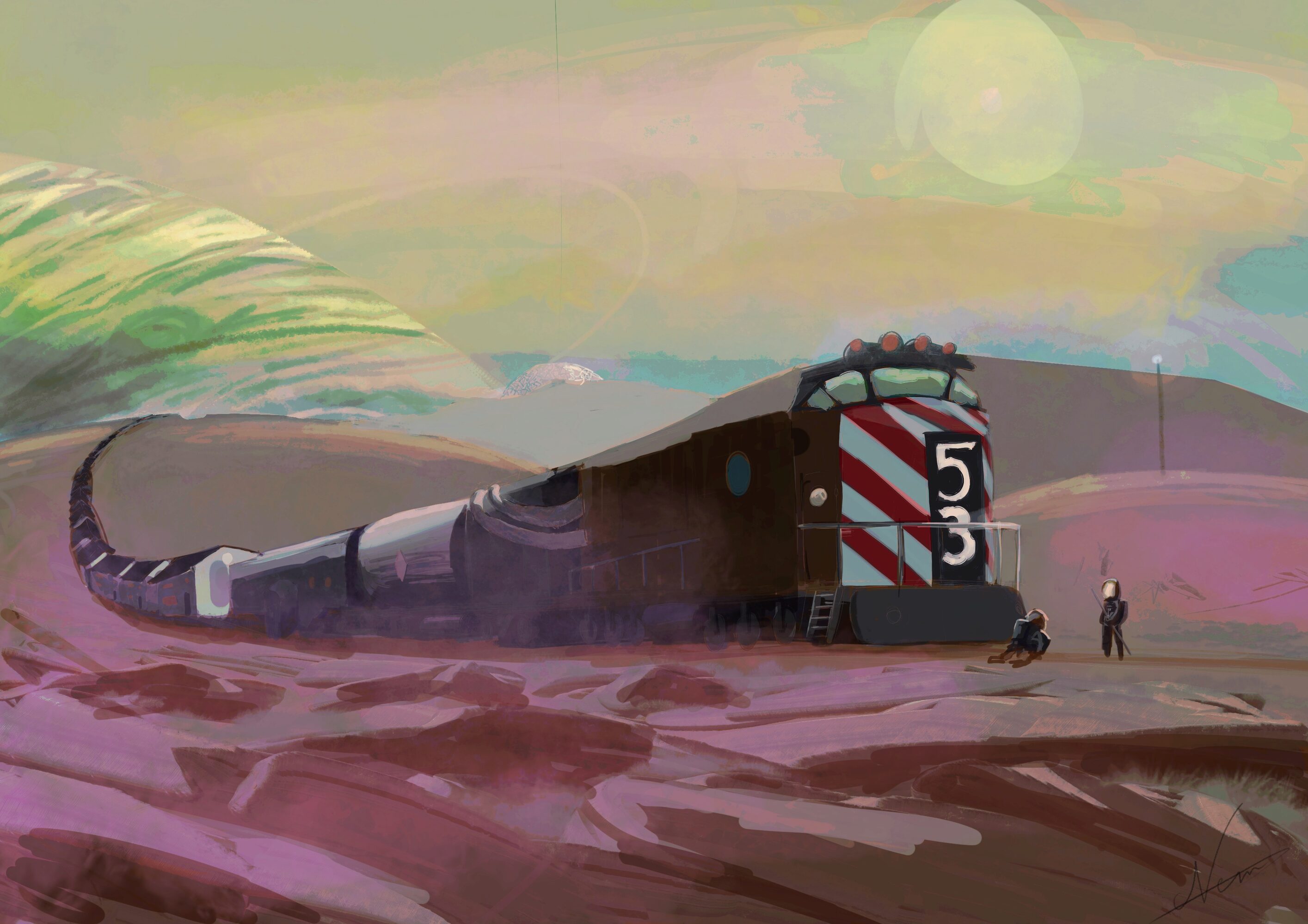 mobile-home train